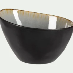 Coupelle en grès réactif D15,5cm - gris