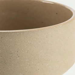 Coupelle mouchetée en grès D14cm - beige