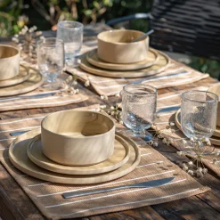 Coupelle mouchetée en grès D14cm - beige