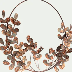 Couronne de Noël en métal D32cm - marron