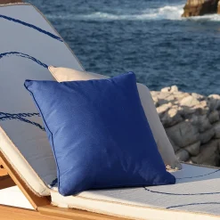 Coussin d'extérieur et intérieur déperlant 40x40cm - bleu