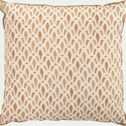 Coussin en coton à motif 45x45cm - beige