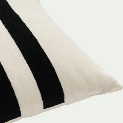 Coussin en coton tufté 30x50cm - blanc