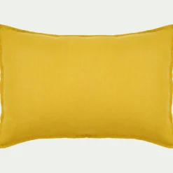 Coussin en lin lavé 40x60cm - jaune archillea