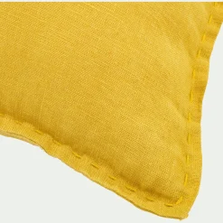 Coussin en lin lavé 40x60cm - jaune archillea