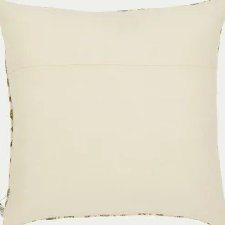 Coussin ethnique en coton - vert cèdre 45x45cm