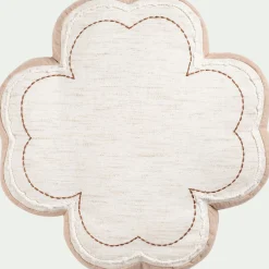 Coussin forme trèfle 35x35cm - beige