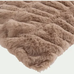 Coussin imitation fourrure 45x45cm - beige alpilles