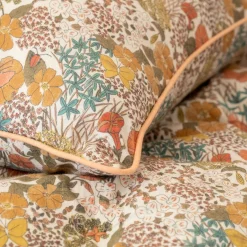 Coussin motif Grenat en popeline de coton 45x45cm - rouge