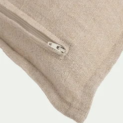 Coussin rayé en lin 45x45cm - jaune