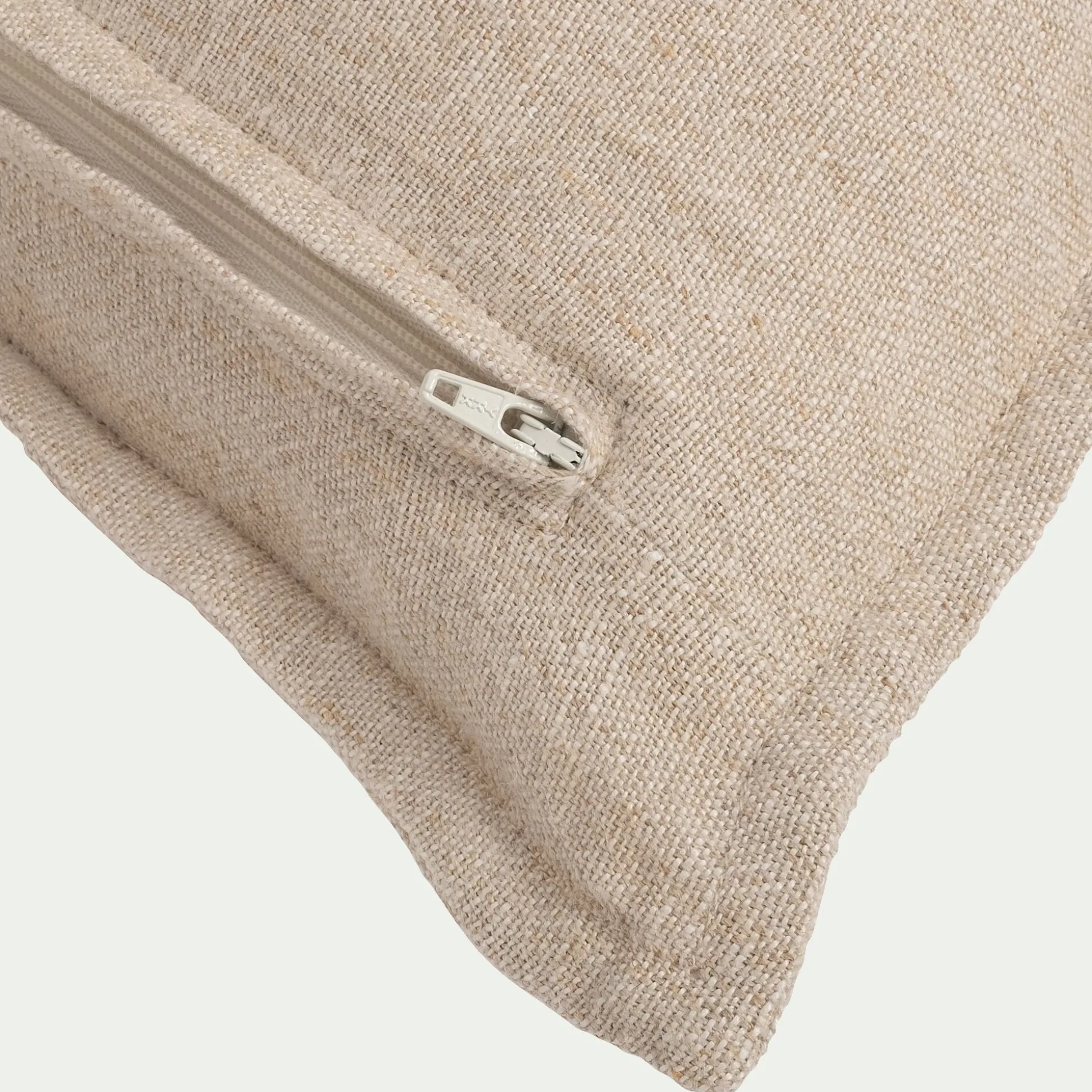 Coussin rayé en lin 45x45cm - rouge