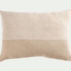 Coussin tissé en coton 50x70cm - beige