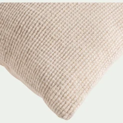 Coussin tissé en coton 50x70cm - beige