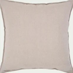 Coussin tissé teint en lin 65x65cm - noir