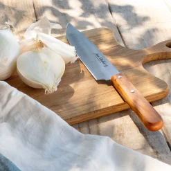 Couteau chef en inox et bois d'olivier 28cm - naturel