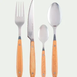 Couteau en inox et manche en bois de hêtre - naturel