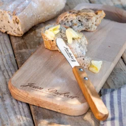 Couteau tartineur en inox et bois d'olivier 16cm - naturel