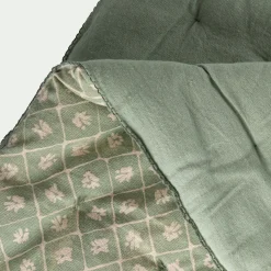 Couvre lit finition croquet en coton 220x240cm - vert