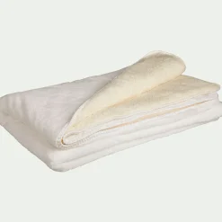 Couvre lit imitation fourrure - blanc ventoux 180x220cm