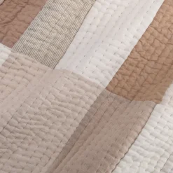 Couvre-lit patchwork en coton 230x250cm - beige