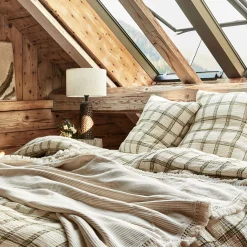 Couvre-lit en coton point ajouré 230x240cm - blanc écru