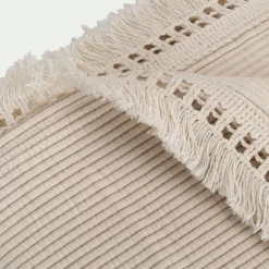 Couvre-lit en coton 130x170cm point ajouré - blanc écru