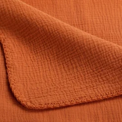Couvre-lit en gaze de coton 180x230cm - brun rustrel