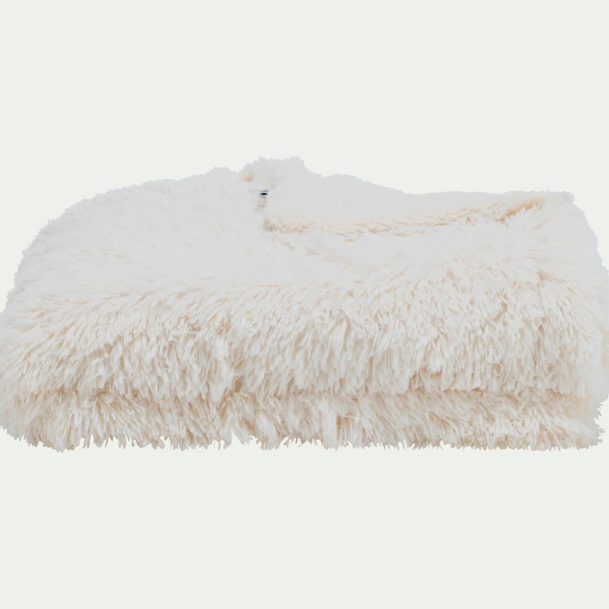 Couvre-lit imitation fourrure en polyester - blanc 180x220cm