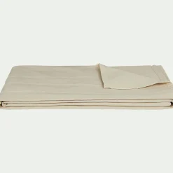 Couvre-lit tissé en coton 230x250cm - beige roucas