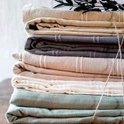 Couvre-lit tissé en coton 230x250cm - beige roucas