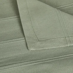 Couvre-lit tissé en coton 230x250cm - vert olivier