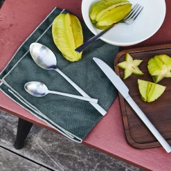 Cuillère à café en inox finition satinée - argenté