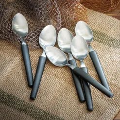 Cuillère à soupe en matière végétale 100% recyclable - noir