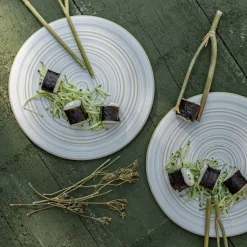 Dessous de plat en grès D21cm - blanc