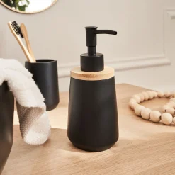 Distributeur de savon en polyresine - noir