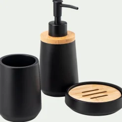 Distributeur de savon en polyresine - noir