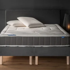 Double sommier tapissier Bultex à lattes - gris 160x200cm