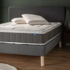 Double sommier tapissier Bultex à lattes - gris 160x200cm