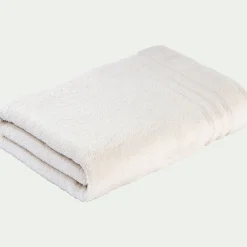 Drap de bain bouclette en coton - blanc ventoux 100x150cm