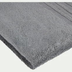 Drap de bain bouclette en coton - gris anthracite 100x150cm