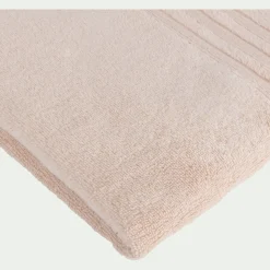 Drap de bain bouclette en coton - rose grège 100x150cm