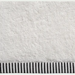 Drap de bain brodé en coton - blanc ventoux 100x150cm