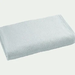 Drap de bain en bouclettes de coton bio - bleu 90x150cm