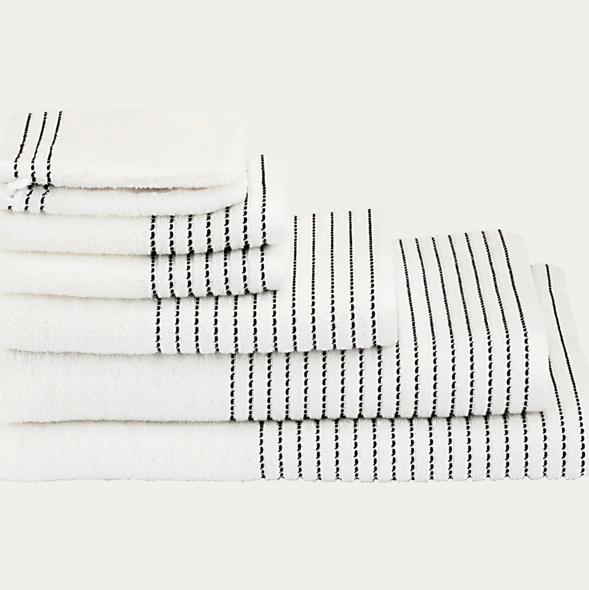 Drap de bain en coton - blanc ventoux 100x150cm