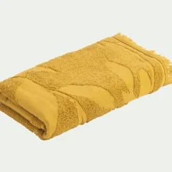 Drap de bain en coton - jaune argan 100x150cm