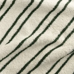 Drap de bain en coton à rayures 100x150cm - vert