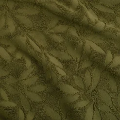 Drap de bain en coton motif floral 100x150cm - vert mousse