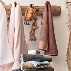 Drap de bain en coton peigné - brun rhassoul 100x150cm