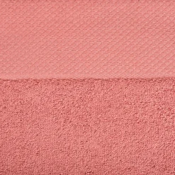 Drap de bain en coton peigné - rouge ricin 100x150cm