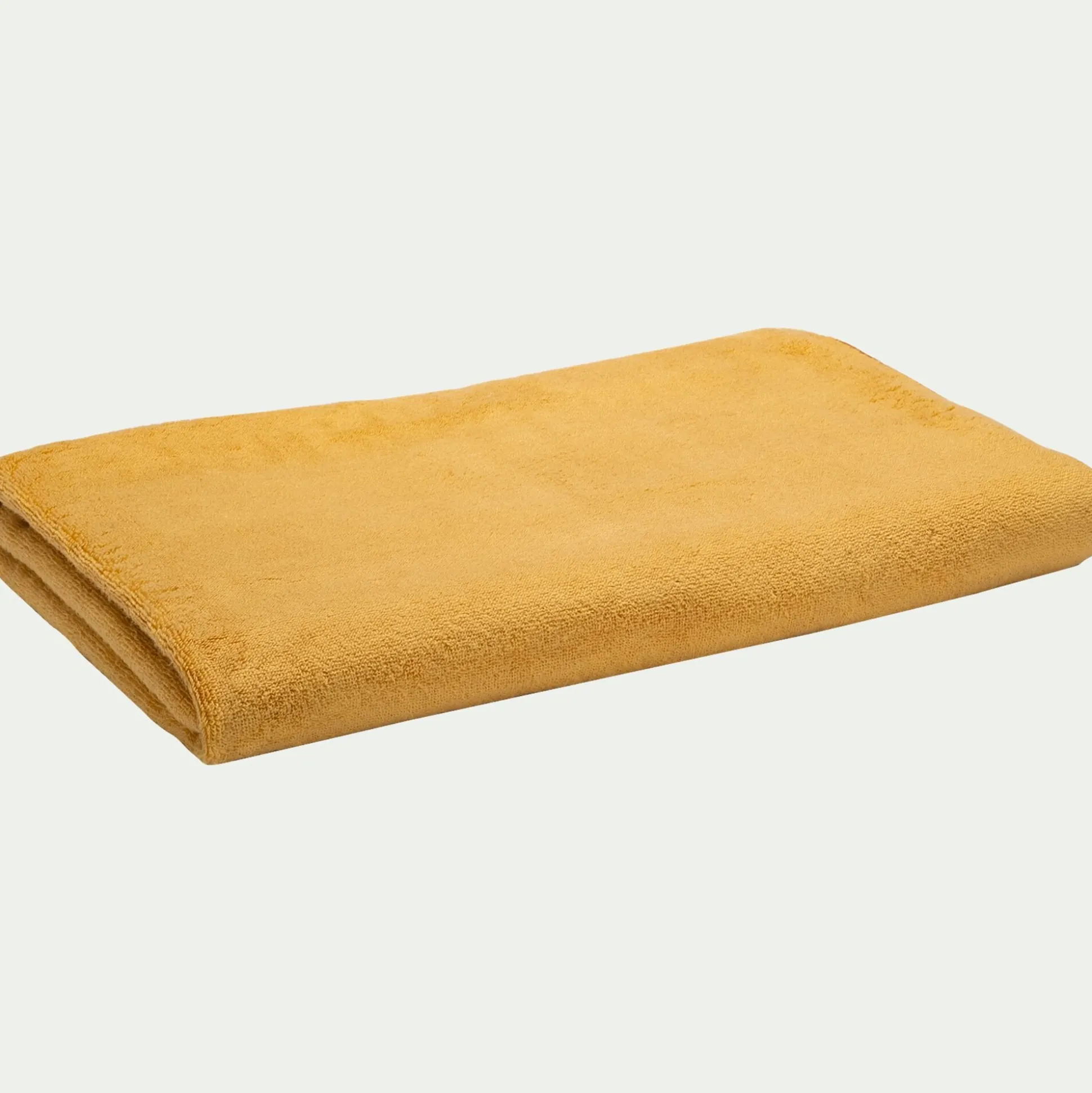 Drap de bain en coton 100x150cm - jaune blé